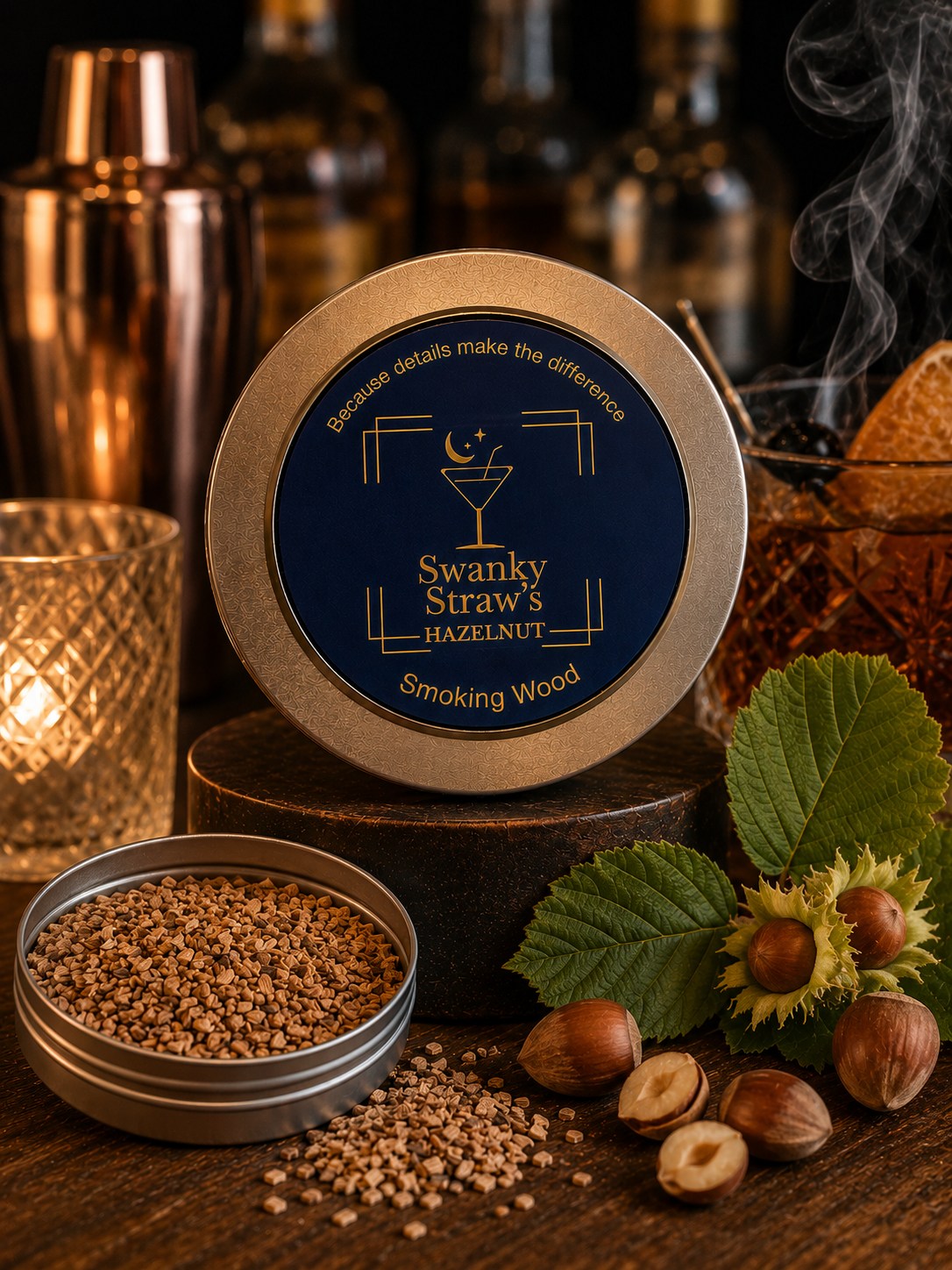 Hazelnut smoking wood chips