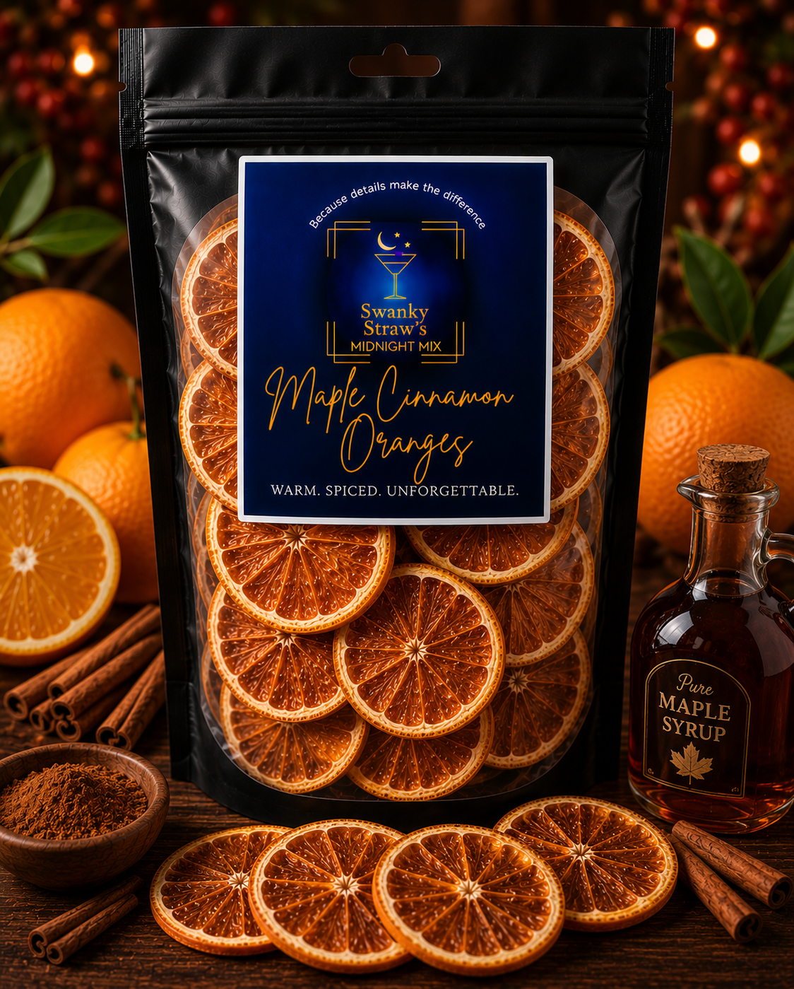 Dehydrated Maple Cinnamon Oranges