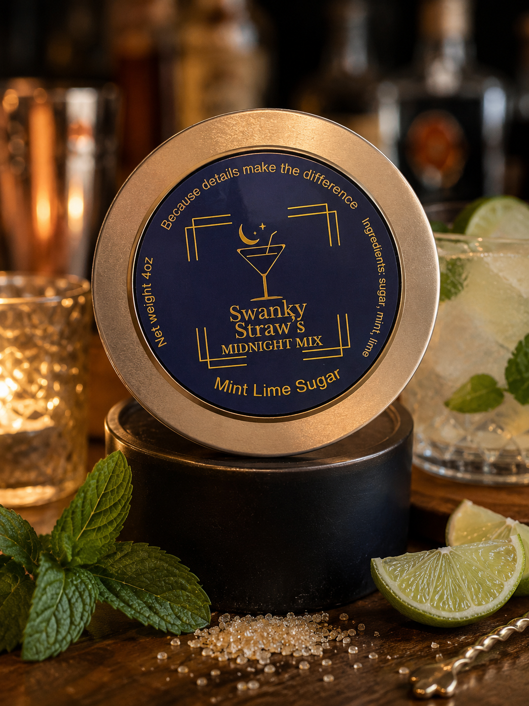 Mint Lime rimming sugar
